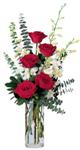  Ankara online çiçek gönderme sipariş  cam yada mika vazoda 5 adet kirmizi gül