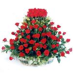  Ankara kaliteli taze ve ucuz çiçekler  41 adet kirmizi gülden sepet tanzimi
