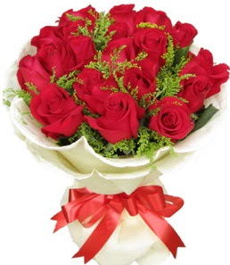 19 adet kırmızı gülden buket tanzimi  Ankara çiçek servisi , çiçekçi adresleri 