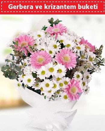 Papatya ve Gerbera Buketi  Ankara çiçek , çiçekçi , çiçekçilik 